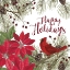 Picture of CARDINAL AND POINSETTIAS