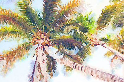Picture of SIDEWAY WATERCOLOR PALMS II