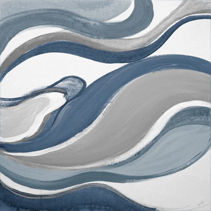 Picture of BLUE CURVES ABSTRACT SQUARE