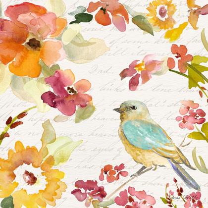 Picture of FLORAL BIRD SCRIPT I