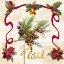 Picture of CHRISTMAS POINSETTIA RIBBON II