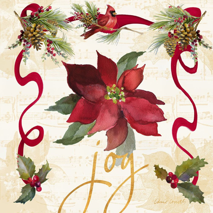 Picture of CHRISTMAS POINSETTIA RIBBON IV