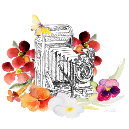 Picture of CAMERA SKETCH ON FALL FLORAL I