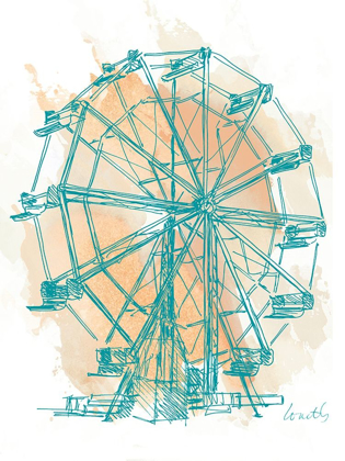 Picture of TEAL FERRIS WHEEL I
