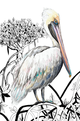 Picture of PELICAN ON BRANCH II