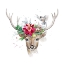 Picture of WOODLAND DEER WITH BIRD