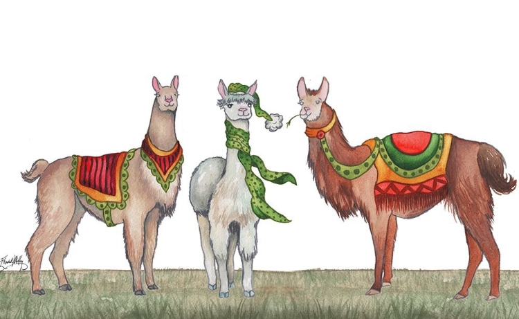 Picture of CHRISTMAS LLAMAS