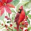 Picture of POINSETTIA AND CARDINAL I