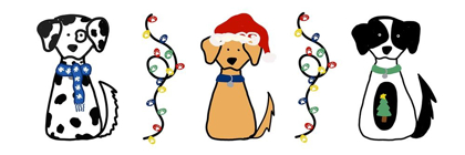 Picture of CHRISTMAS DOGS I