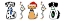 Picture of CHRISTMAS DOGS I