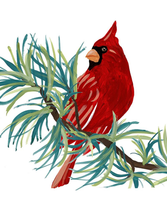 Picture of MODERN CARDINAL ON BRANCH II