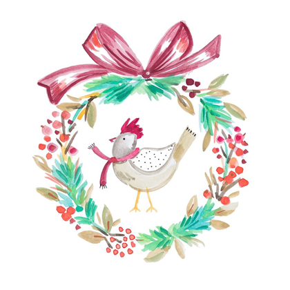 Picture of HOLIDAY BIRD WREATH I