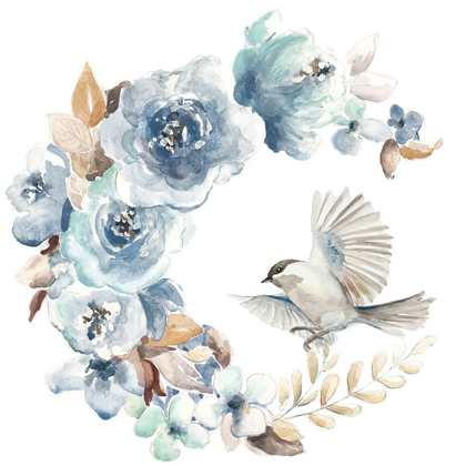 Picture of FLORAL WITH BIRD I