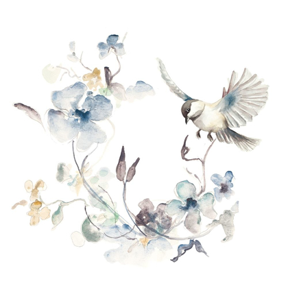Picture of FLORAL WITH BIRD II