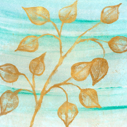 Picture of GOLD MOMENT OF NATURE ON TEAL I