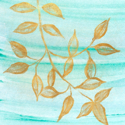 Picture of GOLD MOMENT OF NATURE ON TEAL II