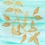 Picture of GOLD MOMENT OF NATURE ON TEAL II