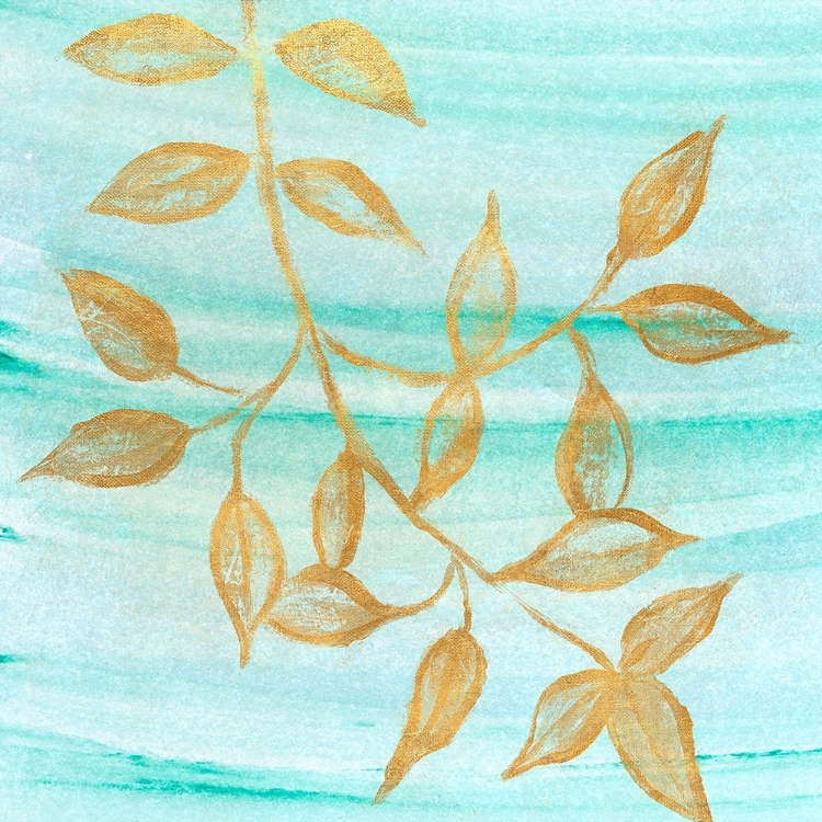 Picture of GOLD MOMENT OF NATURE ON TEAL II