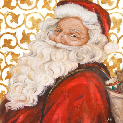 Picture of GOLD DAMASK SANTA