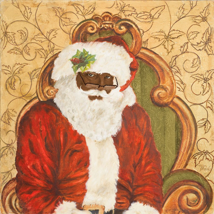 Picture of AFRICAN AMERICAN SITTING SANTA