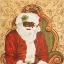 Picture of AFRICAN AMERICAN SITTING SANTA