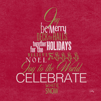 Picture of HOLIDAY FUN TYPOGRAPHY ON RED I
