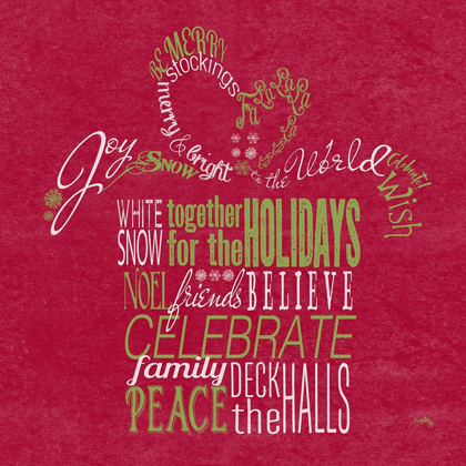 Picture of HOLIDAY FUN TYPOGRAPHY ON RED II
