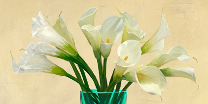 Picture of WHITE CALLAS IN A GLASS VASE (DETAIL)