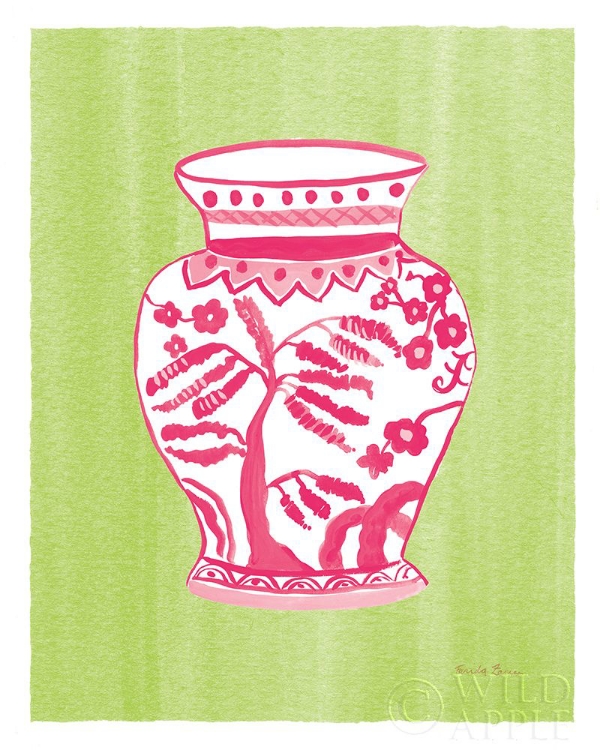 Picture of CHINOISERIE IV PINK WATERCOLOR
