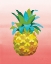 Picture of ISLAND TIME PINEAPPLES VI CORAL