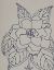 Picture of GARDENIA LINE DRAWING GRAY CROP