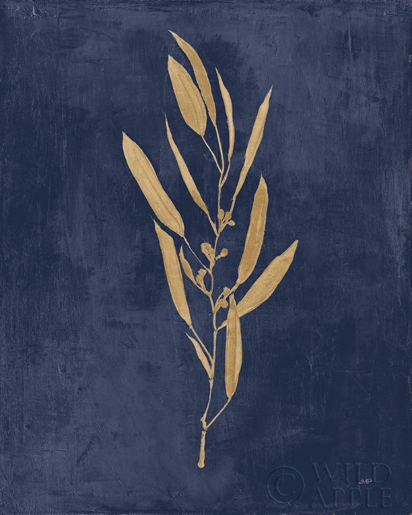 Picture of BOTANICAL STUDY I GOLD NAVY