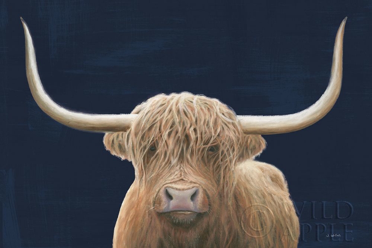 Picture of HIGHLAND COW NAVY