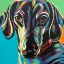 Picture of PAINTED DACHSHUND I