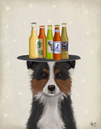 Picture of BORDER COLLIE TRICOLOUR BEER LOVER