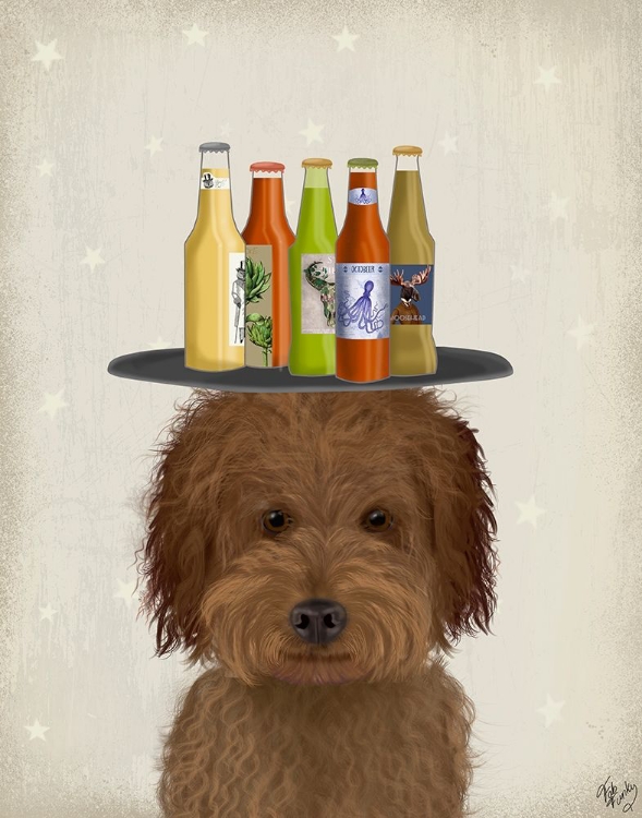 Picture of LABRADOODLE BROWN 1 BEER LOVER