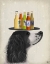 Picture of SPRINGER SPANIEL BLACK WHITE BEER LOVER