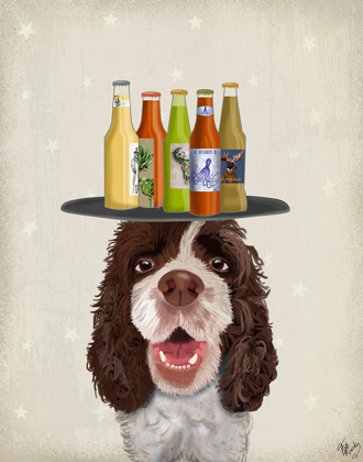 Picture of SPRINGER SPANIEL BROWN WHITE BEER LOVER