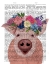 Picture of PIG AND FLOWER CROWN BOOK PRINT