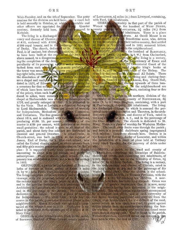 Picture of DONKEY SUNFLOWER BOOK PRINT