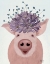 Picture of PIG AND LILAC FLOWERS