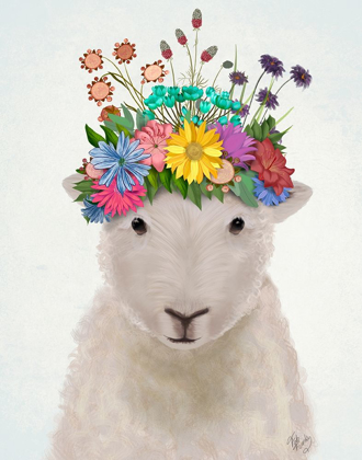 Picture of SHEEP WITH FLOWER CROWN 1