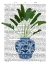 Picture of CHINOISERIE VASE 5, WITH PLANT BOOK PRINT
