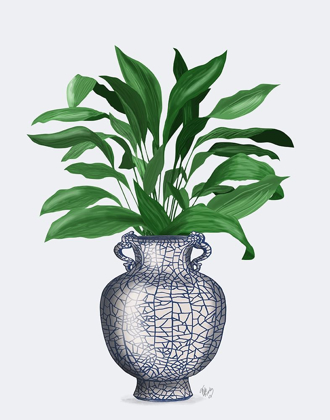Picture of CHINOISERIE VASE 2, WITH PLANT
