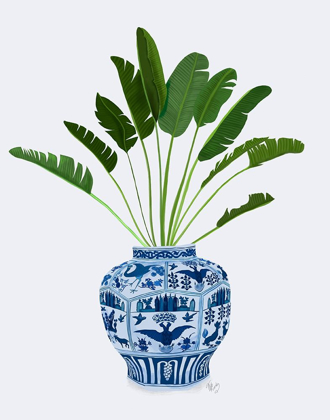 Picture of CHINOISERIE VASE 5, WITH PLANT