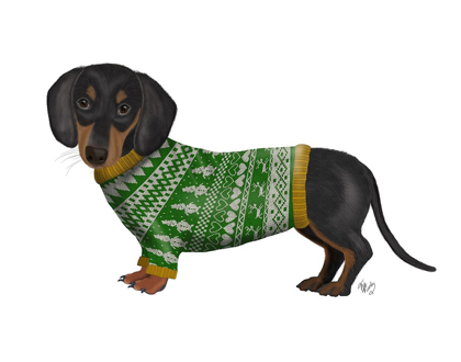 Picture of CHRISTMAS DES - DACHSHUND AND CHRISTMAS SWEATER