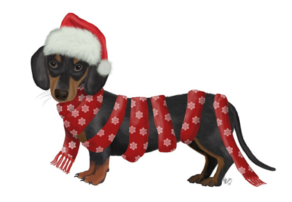 Picture of CHRISTMAS DES - DACHSHUND SNOWFLAKE SCARF