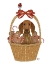 Picture of CHRISTMAS DES - DOG IN BASKET WITH GINGERBREAD MEN