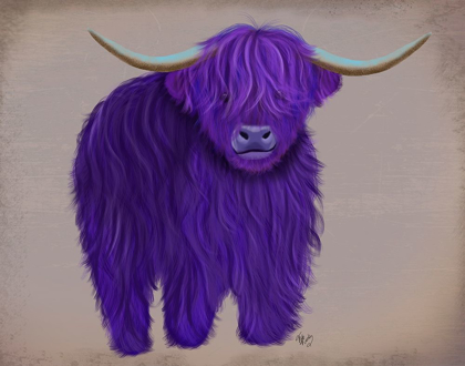 Picture of HIGHLAND COW 5, PURPLE, FULL