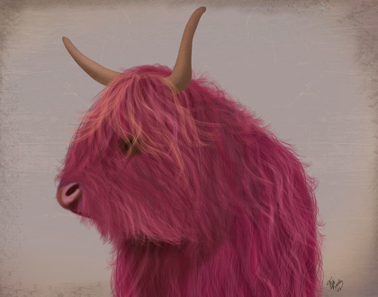 Picture of HIGHLAND COW 4, PINK, PORTRAIT